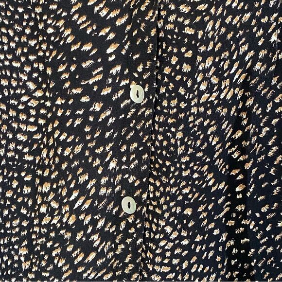 Little Lies Animal Print Button Up Blouse Sz S - Picture 3 of 8